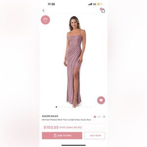 Azazie Kalea Bridesmaid Dress - Dusty Rose